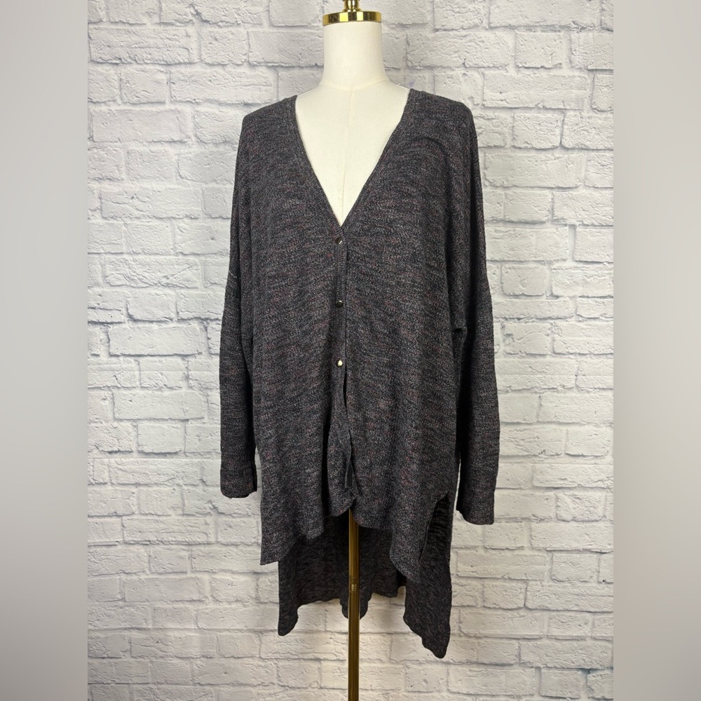 Free People TGIF High-Low Snap Cardigan Multicolor Size Large - Picture 2 of 6